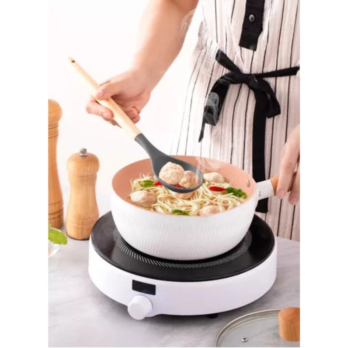 Kit 12 peças Jogo de Cozinha colheres de Silicone - Imagem 3