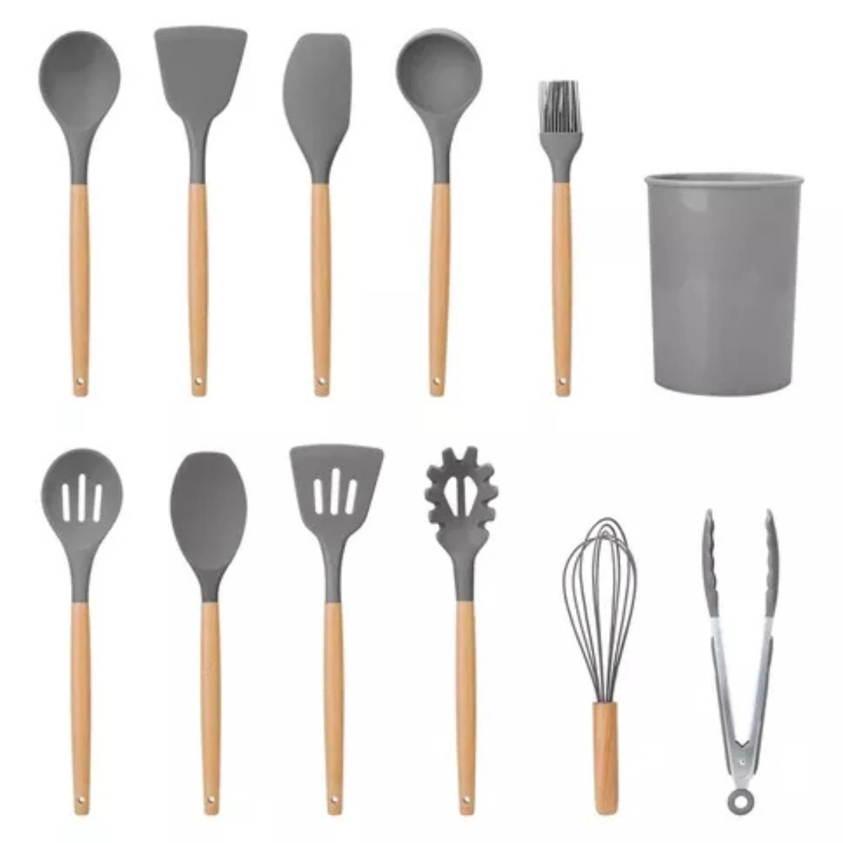 Kit 12 peças Jogo de Cozinha colheres de Silicone - Imagem 5