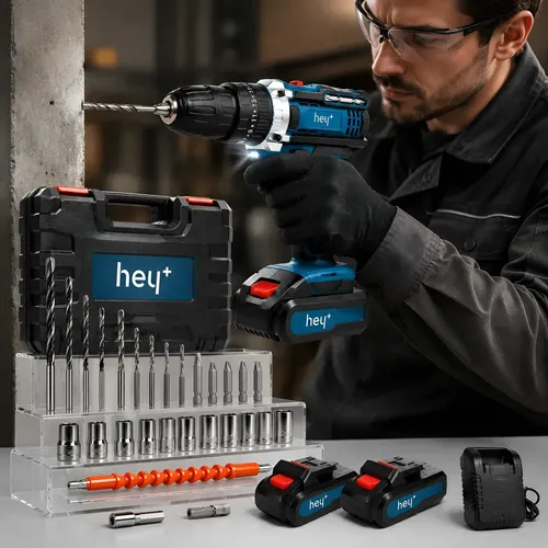 Parafusadeira Furadeira Martelete 21v Bateria 3000 Mah